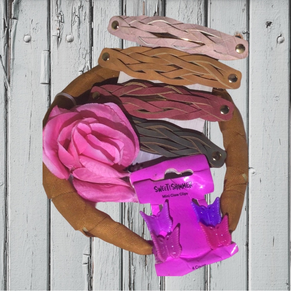 Pink and Brown Hair Accessories Collection